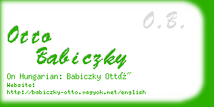 otto babiczky business card